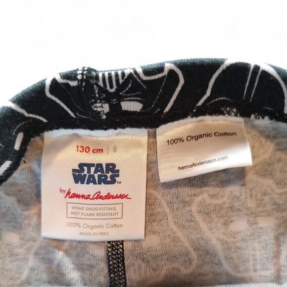 Hanna Andersson Star Wars Darth Vader Pajama Set Black Red Allover Print 8 130cm - Picture 3 of 5